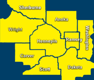 Nine county service area